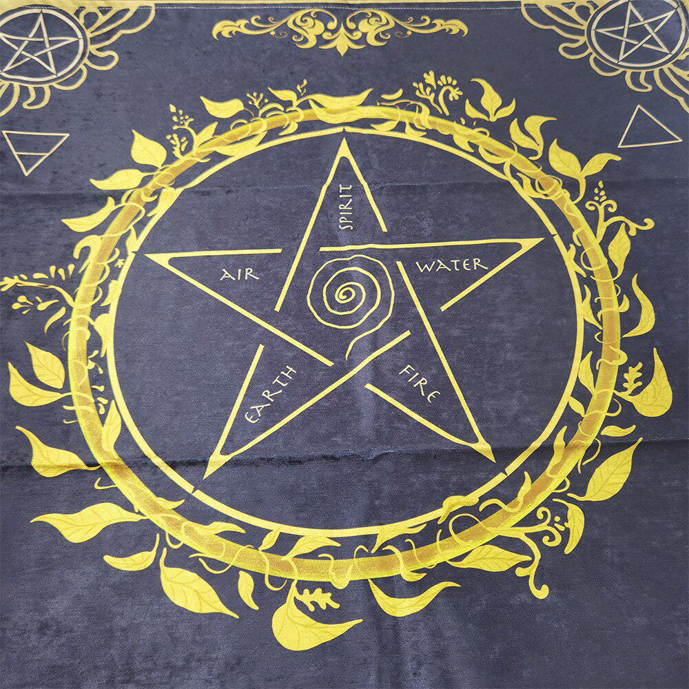 HemRitual Sacred Geometry Elemental Cloth - Premium Linen-Blend Meditation Mat