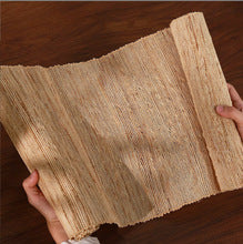 HemRitual Handwoven Natural Ramie Table Runner | Wabi-Sabi Zen Tea Mat & Table Decor
