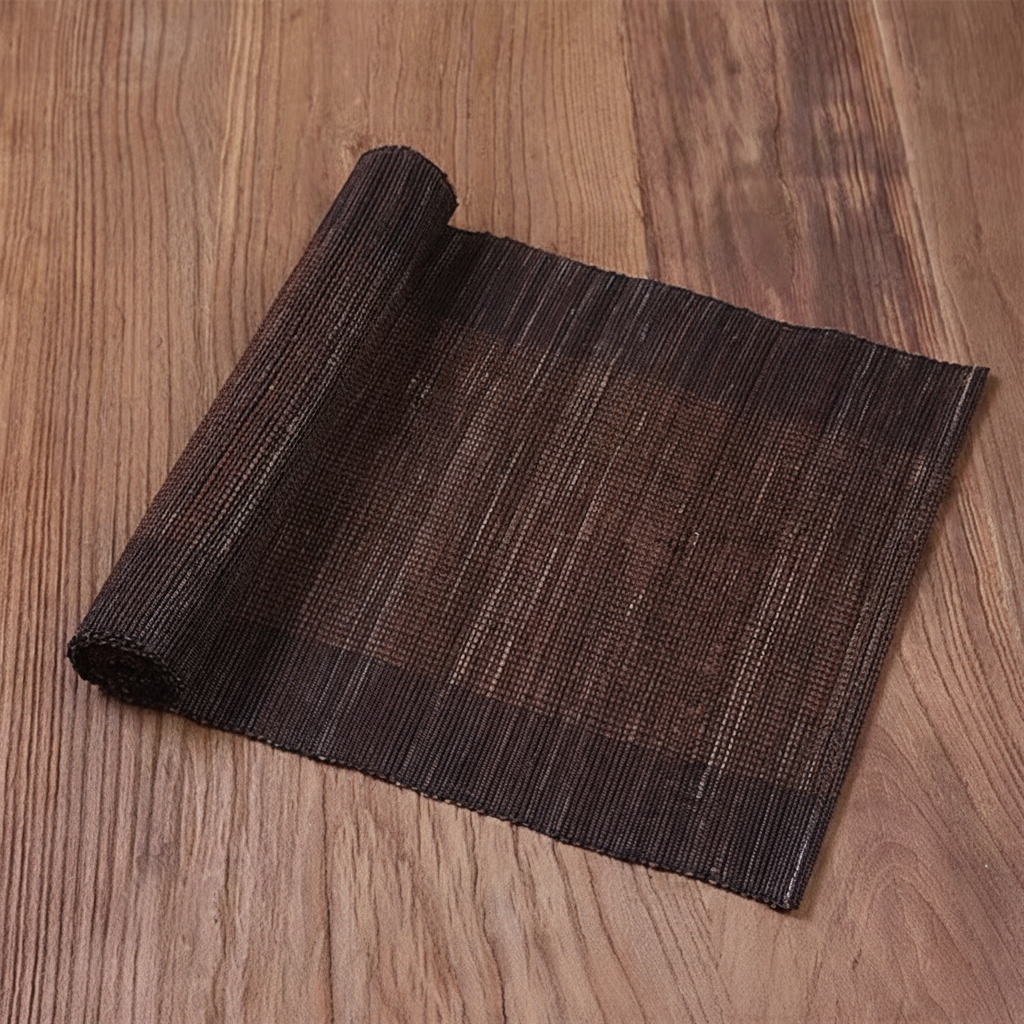 HemRitual Handwoven Natural Ramie Table Runner | Chinese Zen Style Tea Mat & Table Decor