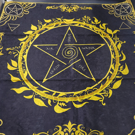HemRitual Sacred Geometry Elemental Cloth - Premium Linen-Blend Meditation Mat